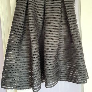 Womens black A-line skirt